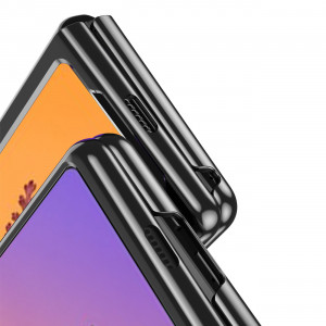 Прозрачен калъф с цветна рамка Plating - Samsung Galaxy Z Fold4 черен - Img 7