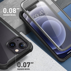 Прозрачен калъф 360° с черна рамка SUPCASE Iblsn Ares - iPhone 13 - Img 5