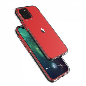Прозрачен силиконов гръб с цветен кант Spring - iPhone 12 mini мента - Img 4
