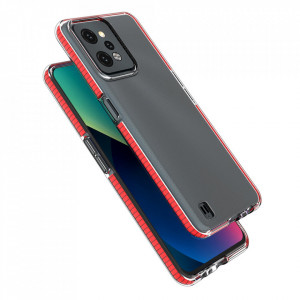 Прозрачен силиконов гръб с цветен кант Spring - Realme C31 черен - Img 4