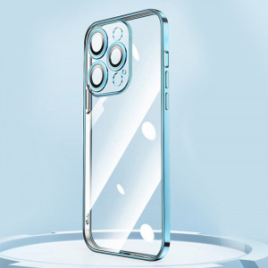 Прозрачен силиконов гръб JOYROOM Chery Mirror с цветна рамка - iPhone 13 Pro (JR-BP908) сребрист - Img 7