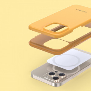 Противоударен гръб CHOETECH MFM Anti-drop MagSafe - iPhone 13 Pro оранжев - Img 10