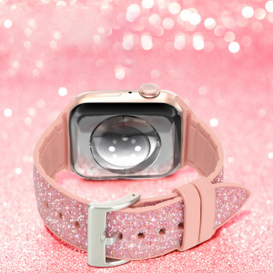 Силиконова каишка с кристали KINGXBAR Crystal - Apple Watch 40mm SE / 40mm Series 6 / 40mm Series 5 / 40mm Series 4 / 38mm Series 3 / 38mm Series 2 розов - Img 3