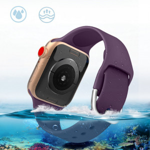 Силиконова каишка APS - Apple Watch 41mm Series 9 / 41mm Series 8 / 41mm Series 7 / 40mm Series 6 / 40mm SE / 40mm Series 5 / 40mm Series 4 / 38mm Series 3 / 38mm Series 2 жълт - Img 2
