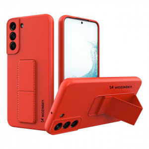 Силиконов гръб със стойка WOZINSKY Kickstand - Samsung Galaxy S22+ червен - Img 1