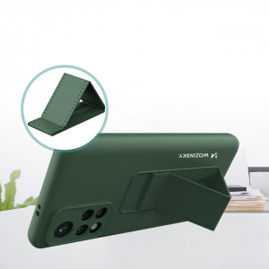 Силиконов гръб със стойка WOZINSKY Kickstand - Xiaomi Redmi Note 11 / 11S черен - Img 5