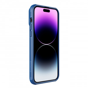 Силиконов гръб с подвижно покритие за камерата NILLKIN CamShield S - iPhone 14 Pro Max син - Img 6