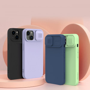 Силиконов гръб с подвижно покритие за камерата NILLKIN CamShield MagSafe - iPhone 14 Plus черен - Img 17