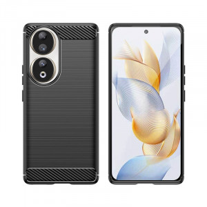 Силиконов гръб Carbon - Honor 90 черен - Img 2