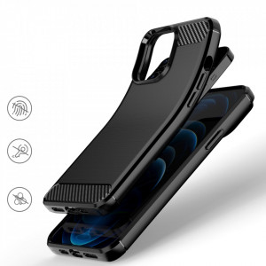Силиконов гръб Carbon - iPhone 13 Pro Max черен - Img 5
