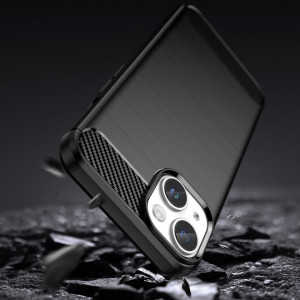 Силиконов гръб Carbon - iPhone 14 Plus черен - Img 3