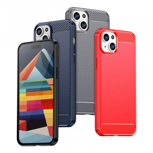 Силиконов гръб Carbon - iPhone 15 Plus син - Img 7