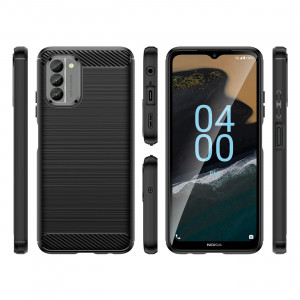 Силиконов гръб Carbon - Nokia G400 черен - Img 2