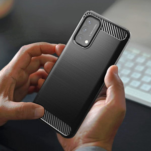Силиконов гръб Carbon - OnePlus Nord N200 5G черен - Img 8