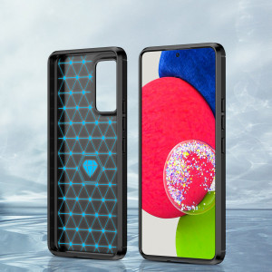 Силиконов гръб Carbon - Samsung Galaxy A53 5G черен - Img 4