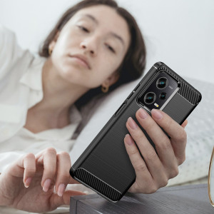 Силиконов гръб Carbon - Xiaomi Poco X5 Pro 5G черен - Img 7