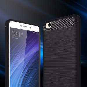 Силиконов гръб Carbon - Xiaomi Redmi 4A син - Img 2
