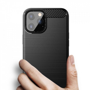 Силиконов гръб FORCELL Carbon - iPhone 11 Pro черен - Img 6