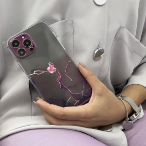 Силиконов гръб Marble - iPhone 12 Pro Max мента - Img 4