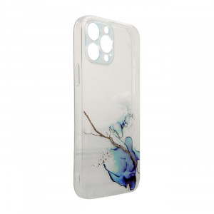 Силиконов гръб Marble - Samsung Galaxy A12 син - Img 2