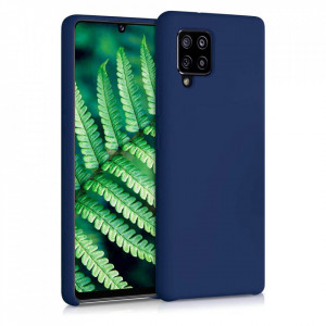 Силиконов гръб Soft Flexible Rubber - Samsung Galaxy A42 5G син - Img 1