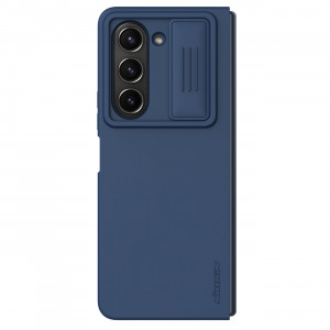 Силиконов калъф с подвижно покритие за камерата NILLKIN CamShield Silky Silicone - Samsung Galaxy Z Fold5 тъмносин - Img 3