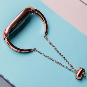 Стоманена каишка Steel - Xiaomi Mi Band 3 / Band 4 / Band 5 / Band 6 розов - Img 5