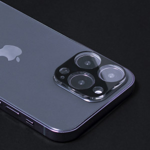 Стъклен протектор за камера с пълно покритие 9H WOZINSKY - iPhone 15 Pro Max с черна рамка - Img 2