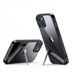 Твърд гръб с гел рамка и стойка UGREEN Kickstand - iPhone 14 Plus черен - Img 1