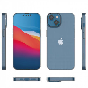 Тънък силиконов гръб 0.5mm - iPhone 14 прозрачен - Img 3