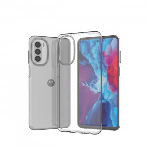 Тънък силиконов гръб 0.5mm - Moto g52 / g82 прозрачен - Img 4
