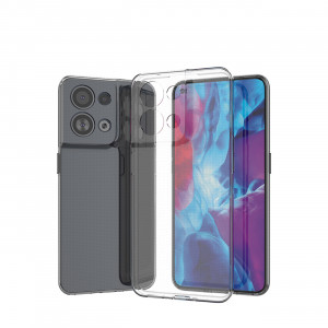 Тънък силиконов гръб 0.5mm - OPPO Reno8 Pro прозрачен - Img 4