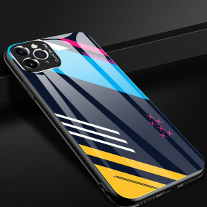 Цветен стъклен гръб с покритие за камерата - iPhone 11 Pro Max модел 1 - Img 13