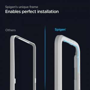 2 бр. закален стъклен протектор SPIGEN Align Master FC с инструмент за поставяне - iPhone 12 / 12 Pro с черна рамка - Img 4