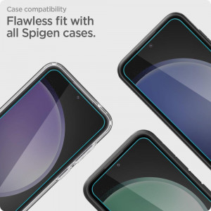 2 бр. закален стъклен протектор SPIGEN Align Master TR с инструмент за поставяне - Samsung Galaxy S23 FE - Img 13