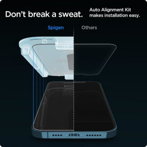 2 бр. закален стъклен протектор SPIGEN TR Ez Fit с инструмент за поставяне - iPhone 12 Pro Max - Img 10