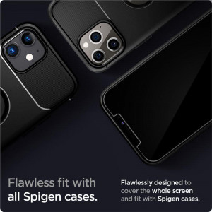 2 бр. закален стъклен протектор SPIGEN TR Ez Fit с инструмент за поставяне - iPhone 12 / 12 Pro - Img 13