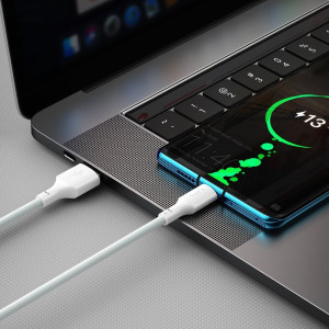 2 бр. кабел за зареждане и данни BASEUS USB Typpe A към USB Type C с бързо зареждане Power Delivery 40W 5A 1.5 m бял (TZCATZJ-02) - Img 9