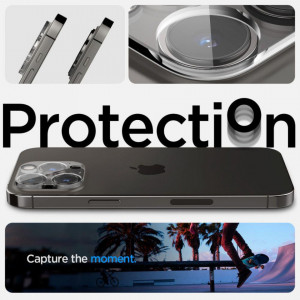 2 бр. протектор за камера SPIGEN Optik TR - iPhone 14 Pro / 14 Pro Max кристалнопрозрачен - Img 7