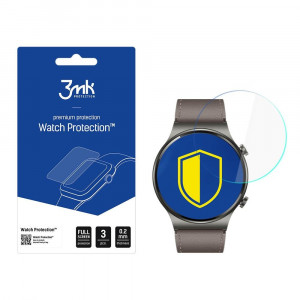 3 бр. гъвкав протектор с пълно покритие 3mk Watch Protection v. Flexible Glass Lite - Huawei Watch GT 2 Pro
