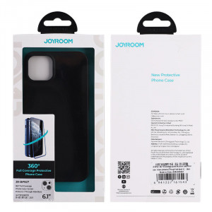 360° гръб + стъклен протектор JOYROOM - iPhone 13 Pro сив сив металик - Img 5
