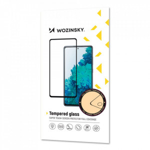5D Full Glue закален стъклен протектор с пълно покритие WOZINSKY - iPhone 13 mini с черна рамка - Img 3