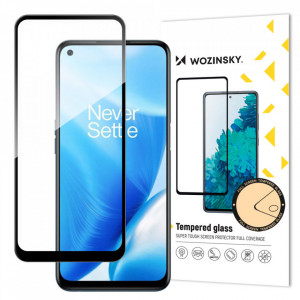 5D Full Glue закален стъклен протектор с пълно покритие WOZINSKY съвместим с гръб - OnePlus Nord N200 5G с черна рамка - Img 1