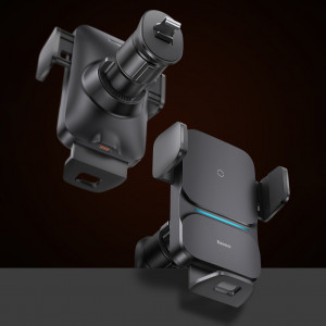Baseus Wisdom induction charger car phone holder on the grill черен (CGZX000001) - Img 20