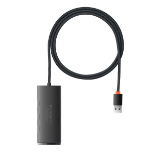USB хъб BASEUS Lite Series USB Type A към 4x USB Type A 3.0 5Gb / s (WKQX030101) черен - Img 2