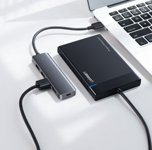 USB хъб UGREEN USB Type C към 4x USB Type A 3.2 Gen.1 и USB Type C Power Delivery (CM219 70336) сив - Img 7