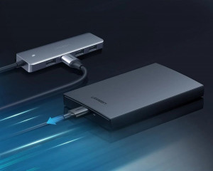 USB хъб UGREEN USB Type C към 4x USB Type A 3.2 Gen.1 и USB Type C Power Delivery (CM219 70336) сив - Img 20