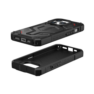 Армиран гръб UAG Monarch Pro MagSafe - iPhone 15 Pro черен кевлар - Img 6
