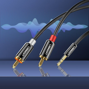 Аудио кабел UGREEN жак 3.5mm към 2x RCA (чинч) 2m черен (AV116 10584) - Img 12