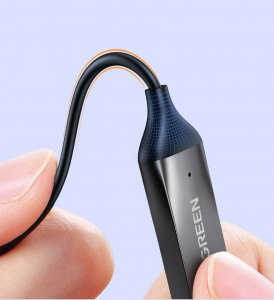 Аудио приемник със спираловиден кабел UGREEN bluetooth 5.0 жак 3.5mm 1.2m черен (70601 CM309) - Img 10